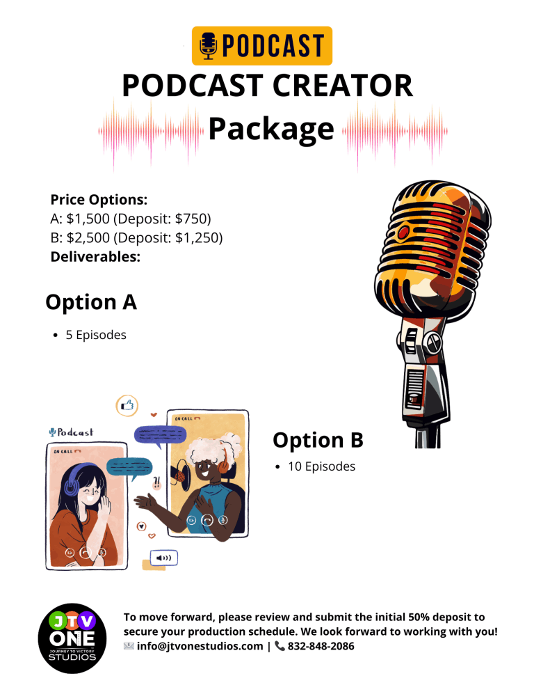 JTV One Studios Media Packages