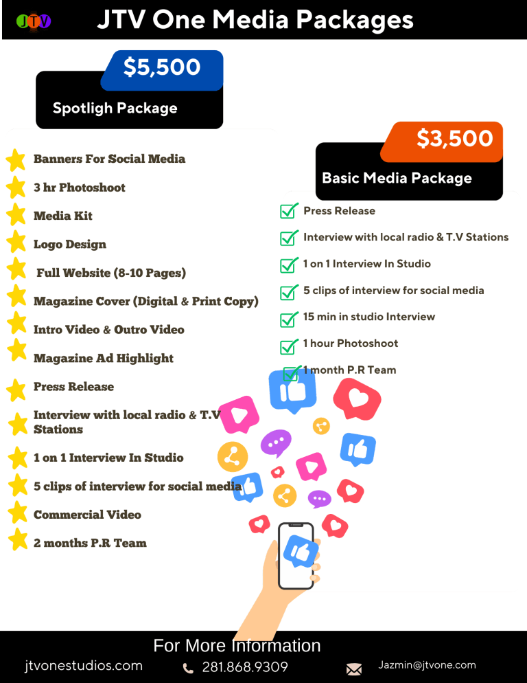 JTV One Studios Media Packages